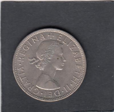 Beschrijving: 1/2 Crown  ELIZABETH II